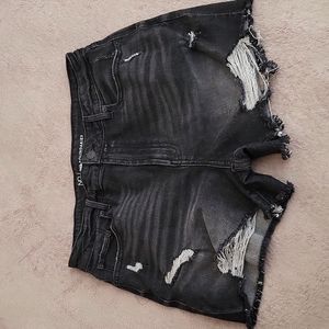 Black Jean Shorts